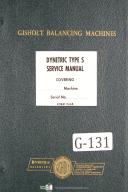 Gisholt-Gisholt Operators Parts Dynetric type S Balancing Machine Manual-Type S-01